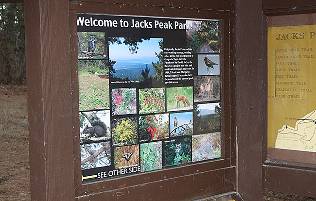 Jacks Peak sign